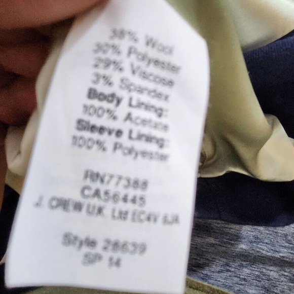 J. Crew Women's Blue Keating Blazer Wool Blend Single Vent Size 00 Style 28639 - Picture 13 of 14